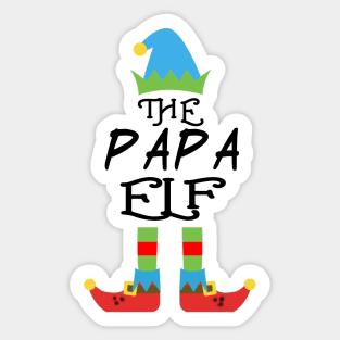 The Papa Elf Matching Family Group Christmas Party SANTA Sticker